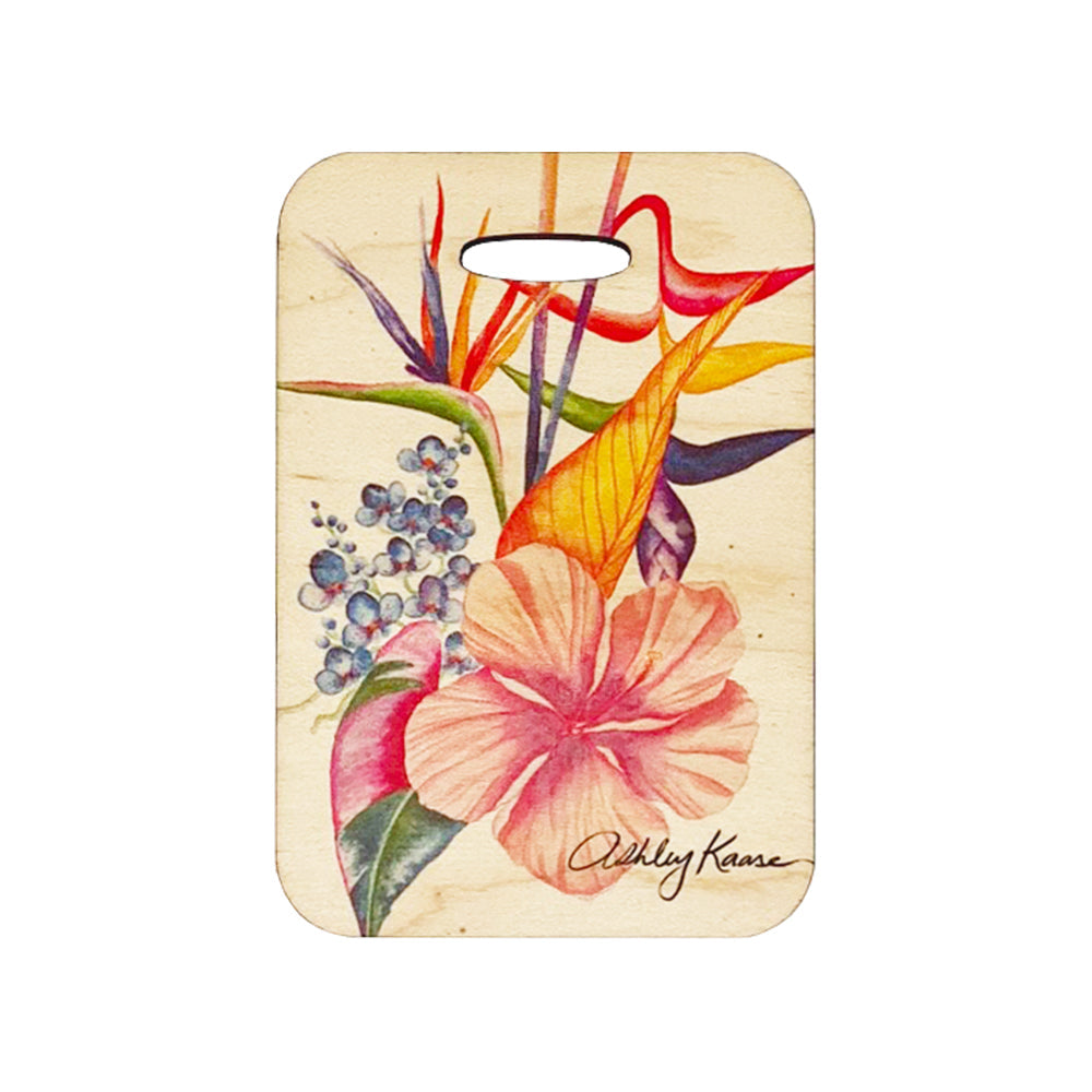 BOTANICAL BLEND WOOD BAG TAG