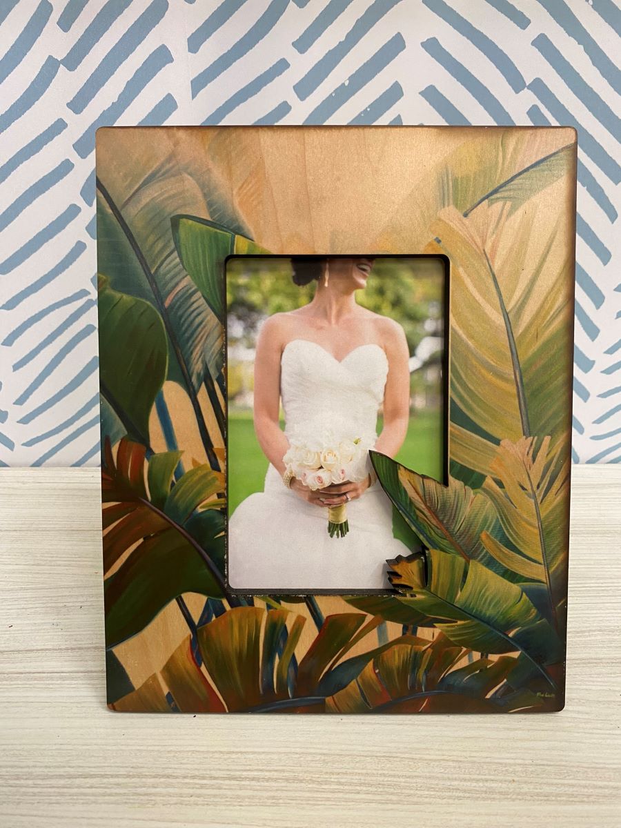 BANANA PALMS CUTOUT DETAIL 4X6 PICTURE FRAME