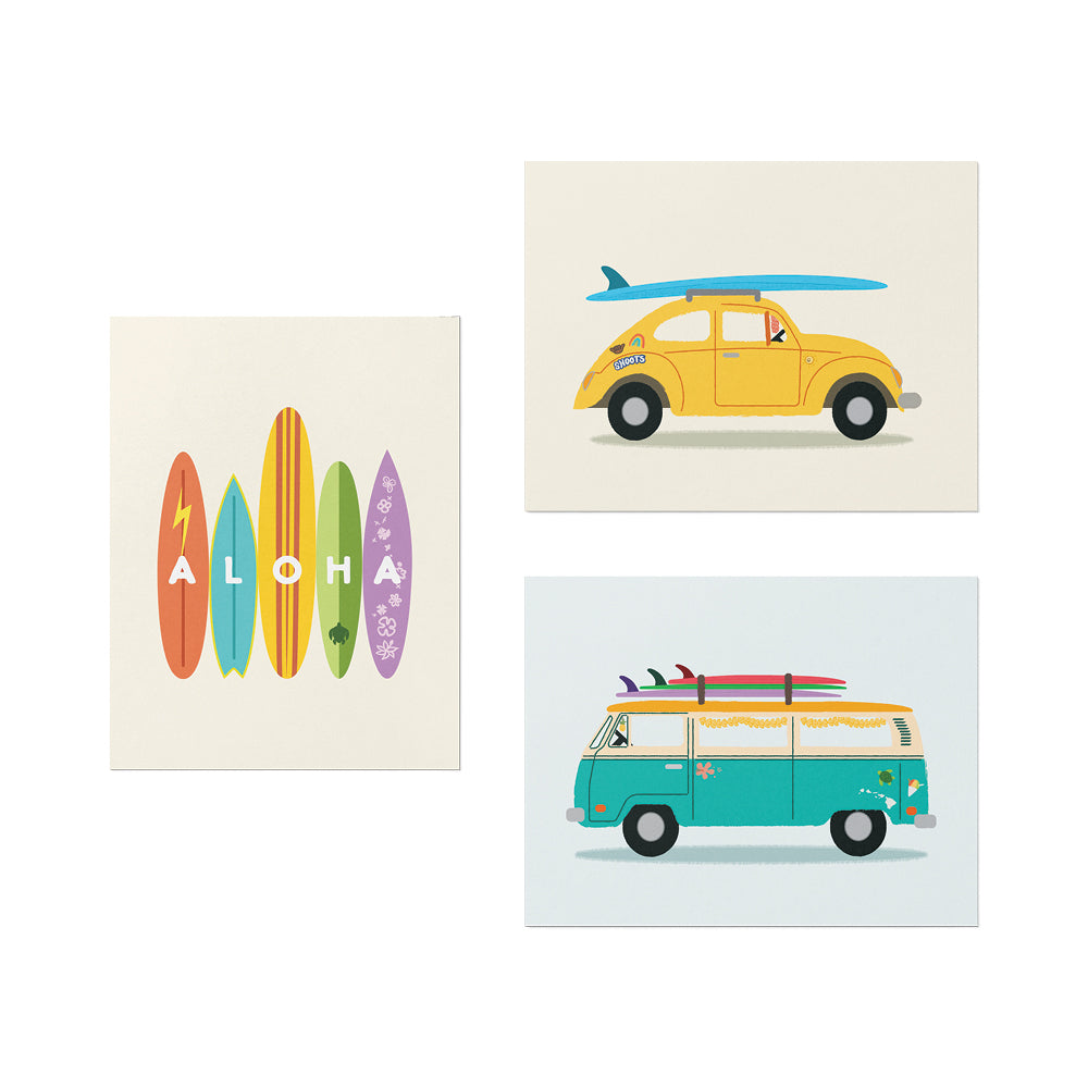 LET'S GO SURF CARD SET - 6 COUNT
