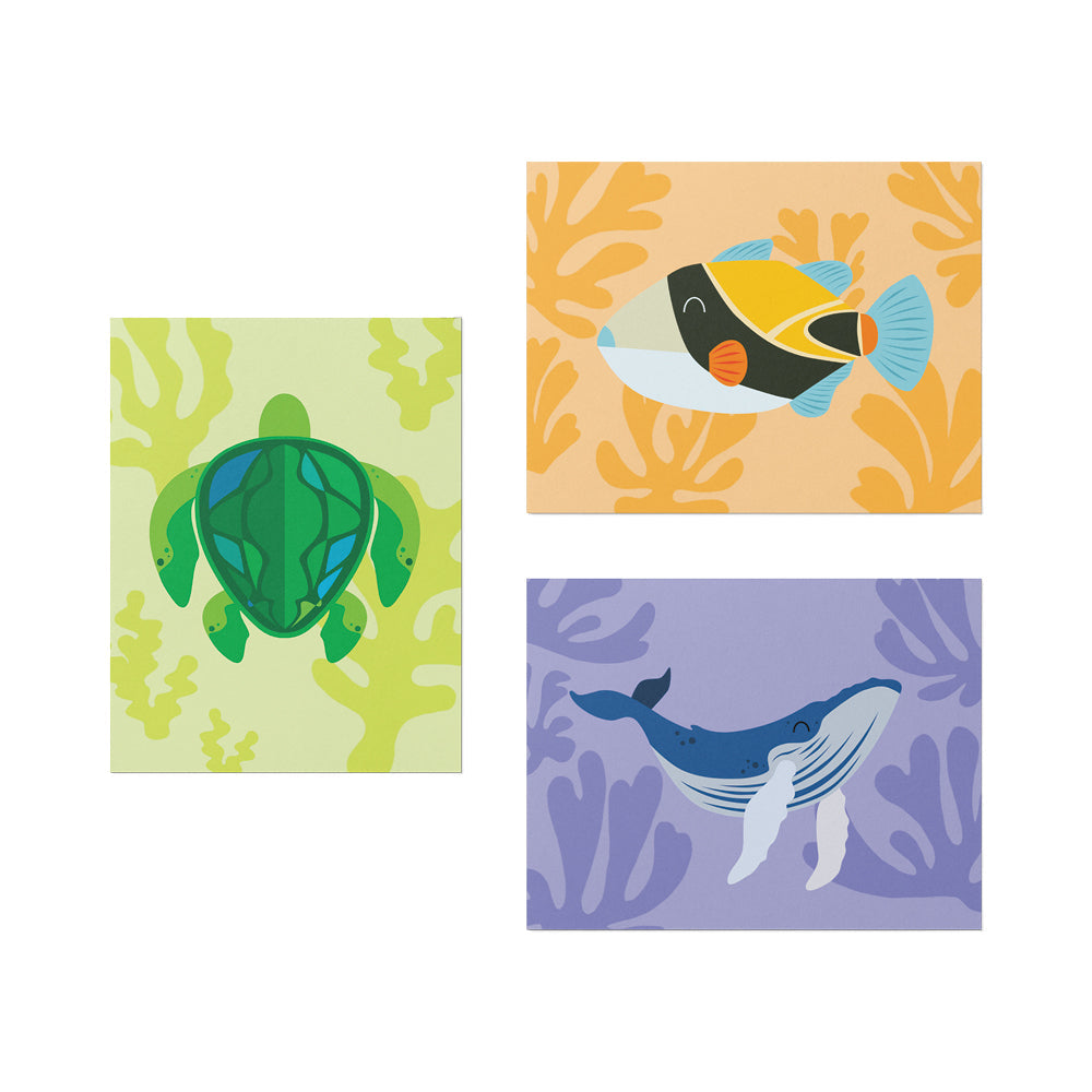 MOD SEALIFE CARD SET - 6 COUNT