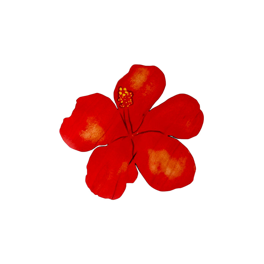 HIBISCUS WATERCOLOR TRIVET