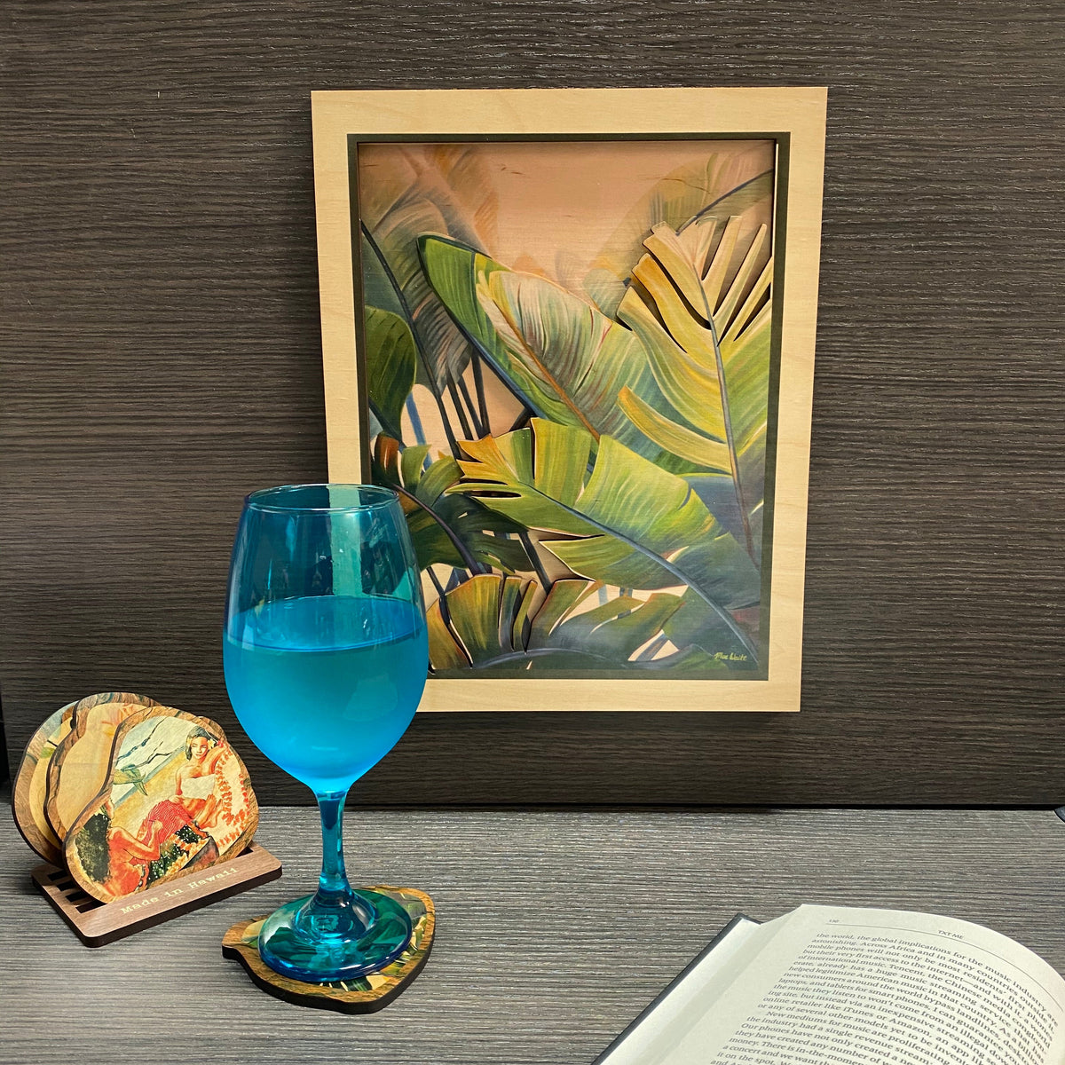 BANANA PALMS LAYERED WALL ART