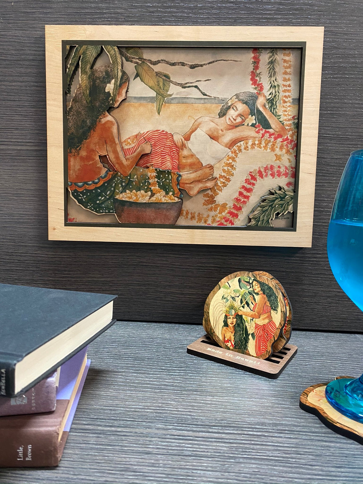 LOUNGING LEI LADIES LAYERED WALL ART