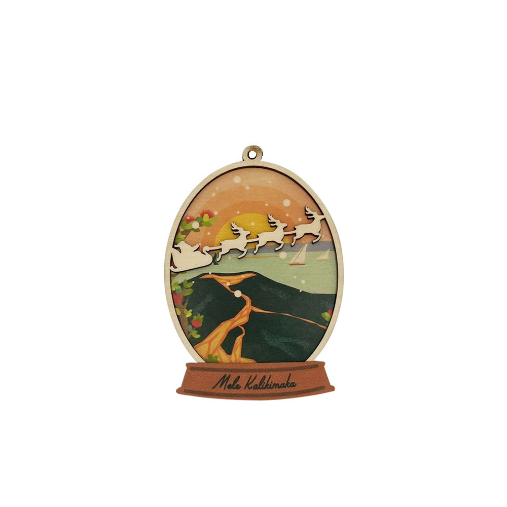 KILAUEA OHIA LAVA SNOWGLOBE ORNAMENT
