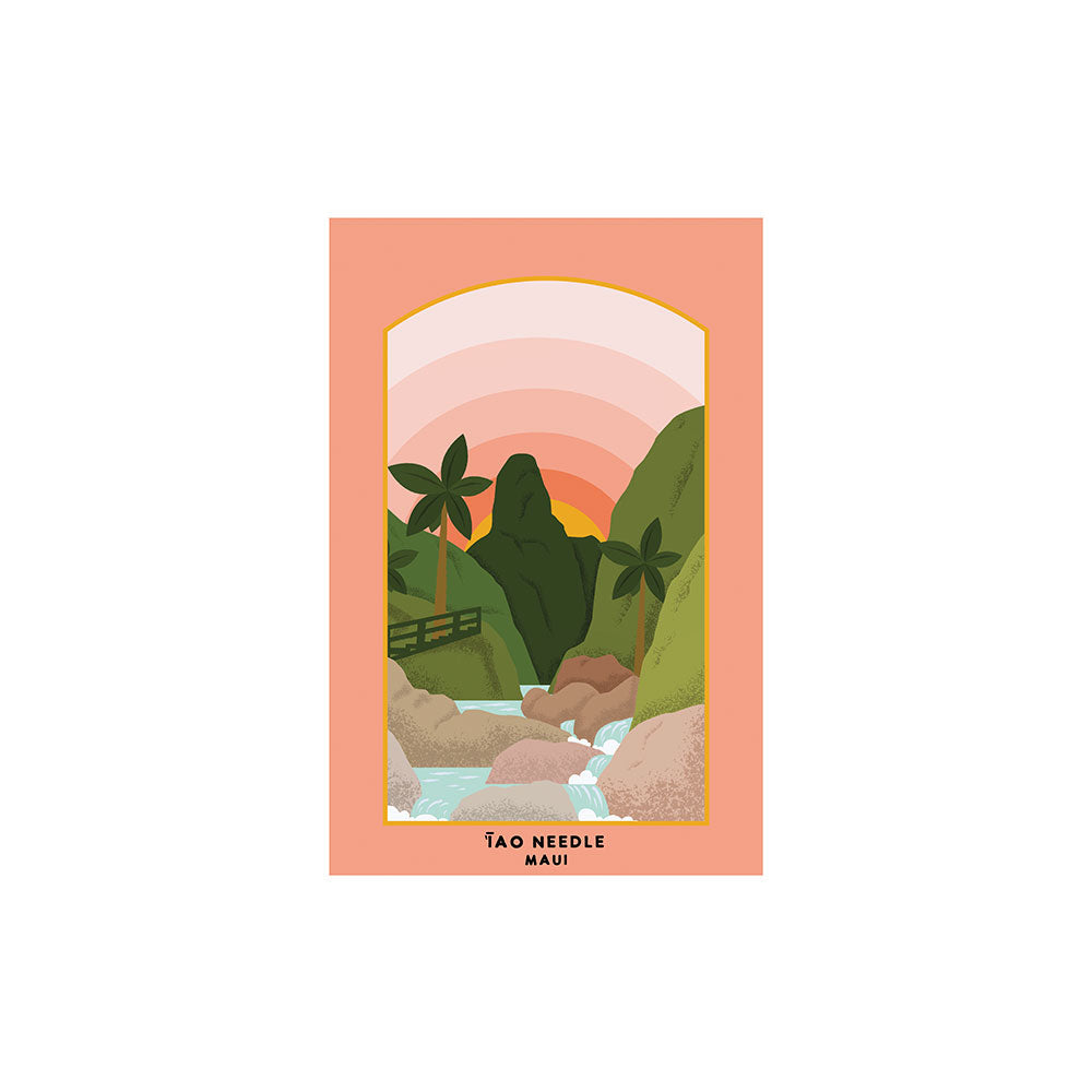 MAUI IAO NEEDLE PAPER PRINT