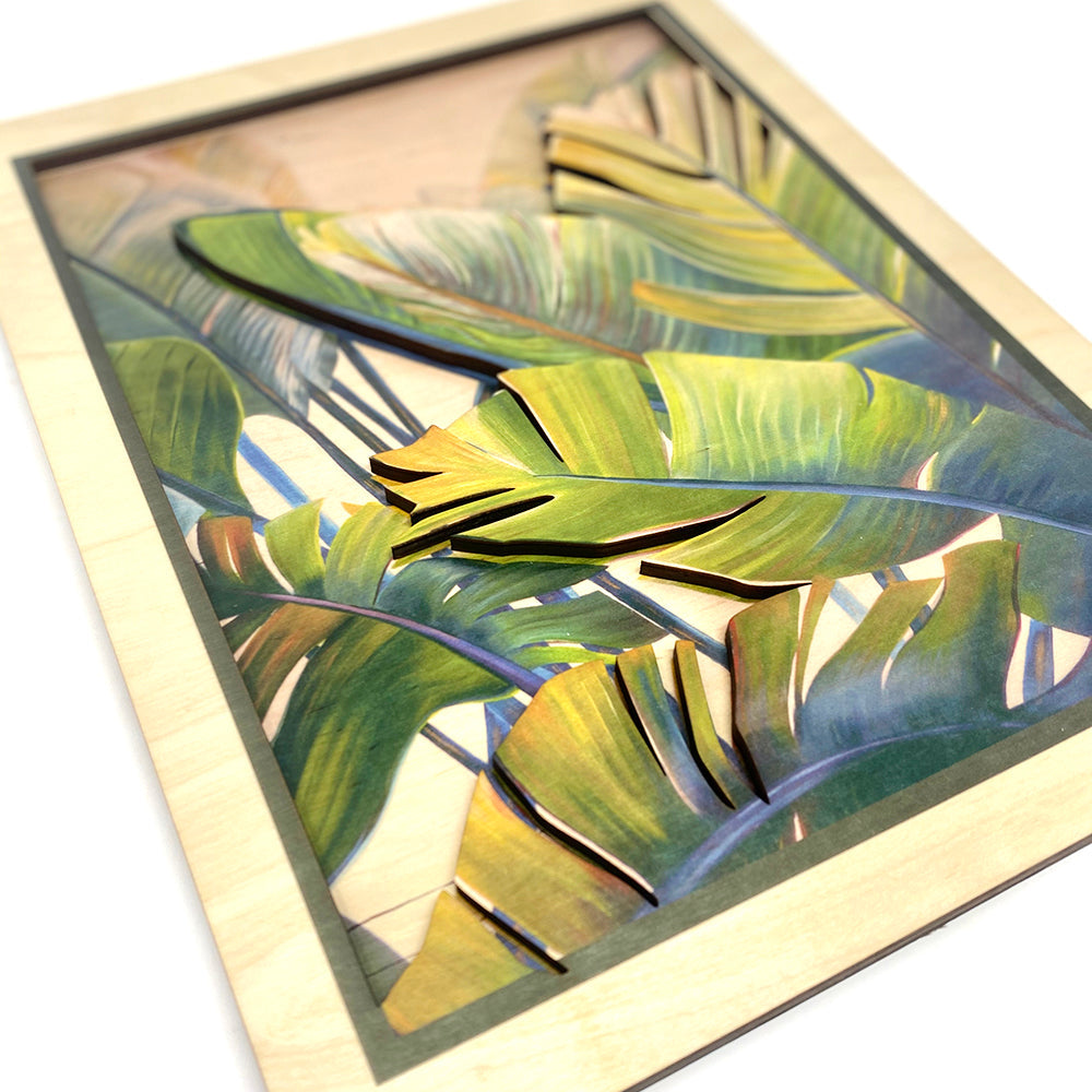 BANANA PALMS LAYERED WALL ART