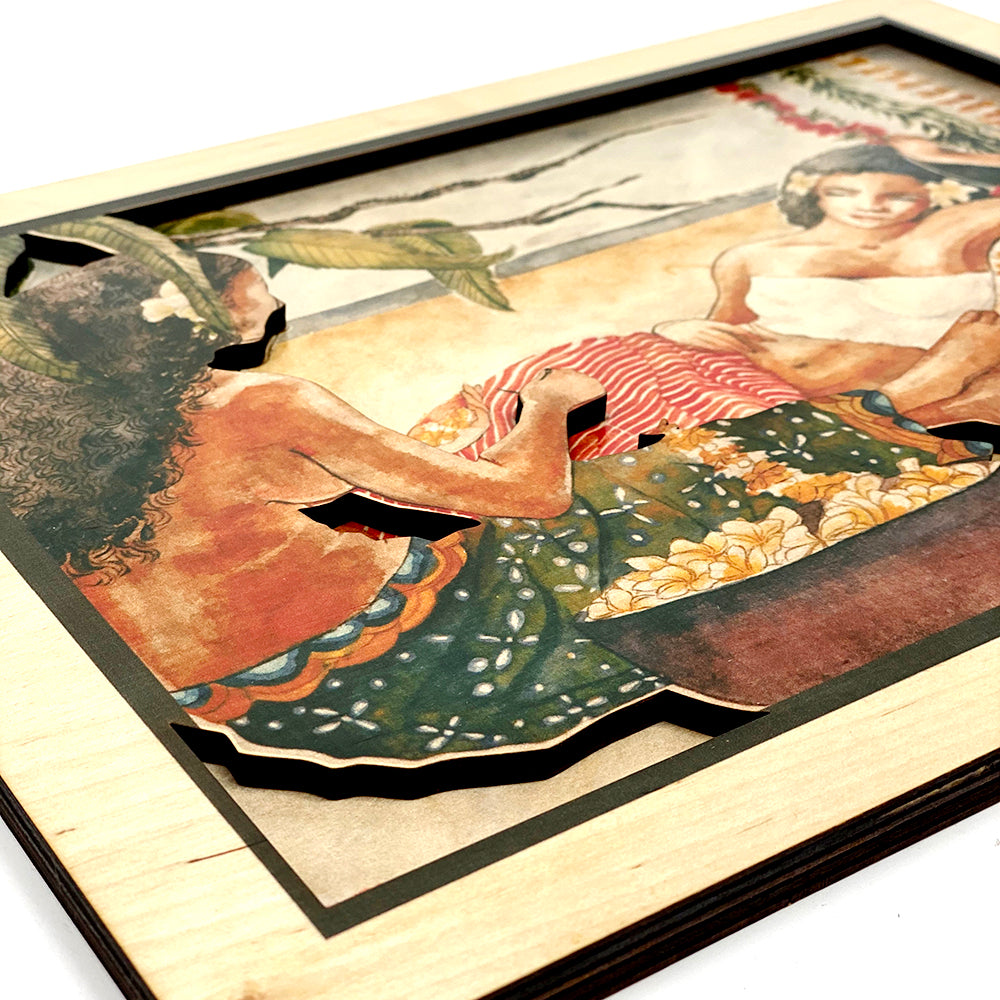 LOUNGING LEI LADIES LAYERED WALL ART