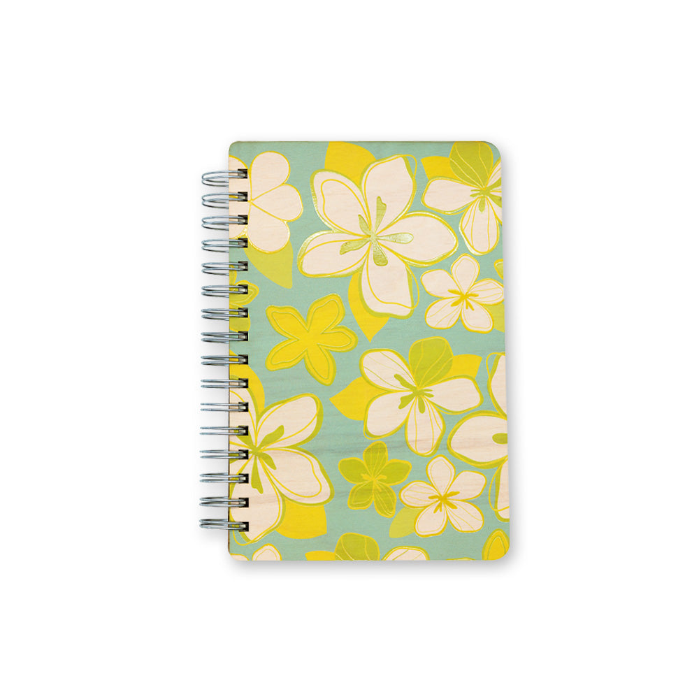 MOORE ALOHA TROPICAL FLOWER WOOD NOTEBOOK