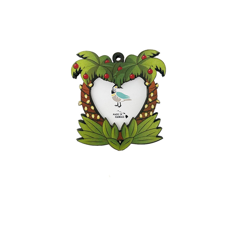 PALM TREE HEART FRAME ORNAMENT