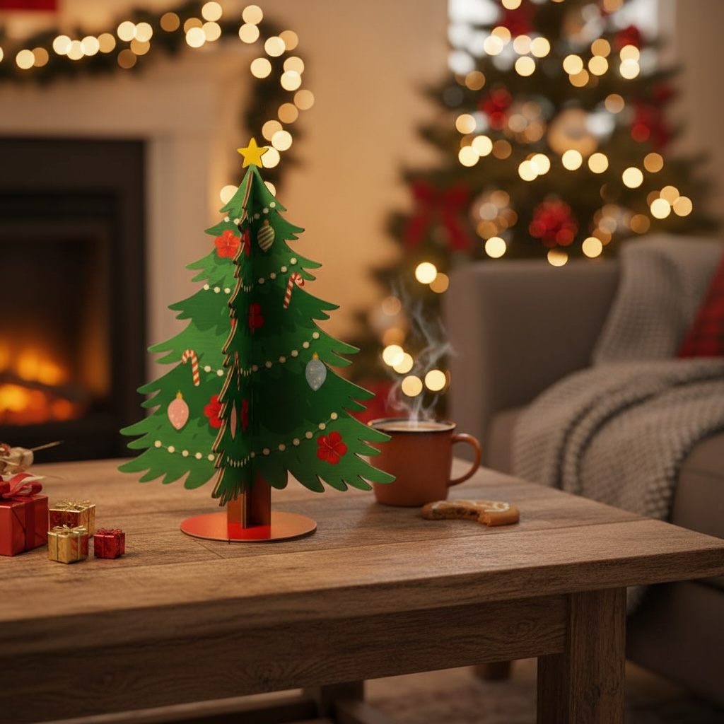 3D XMAS TREE TABLE TOP
