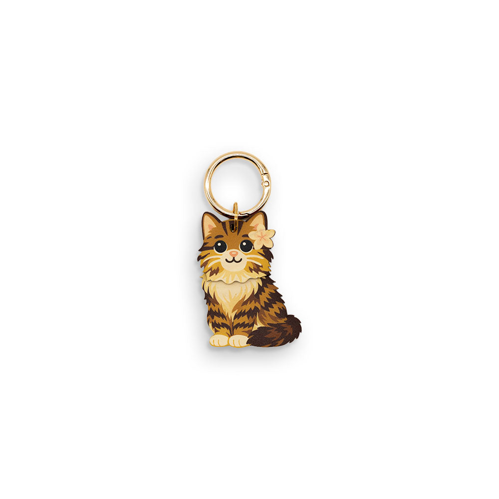 STRIPED CAT BAG CHARM