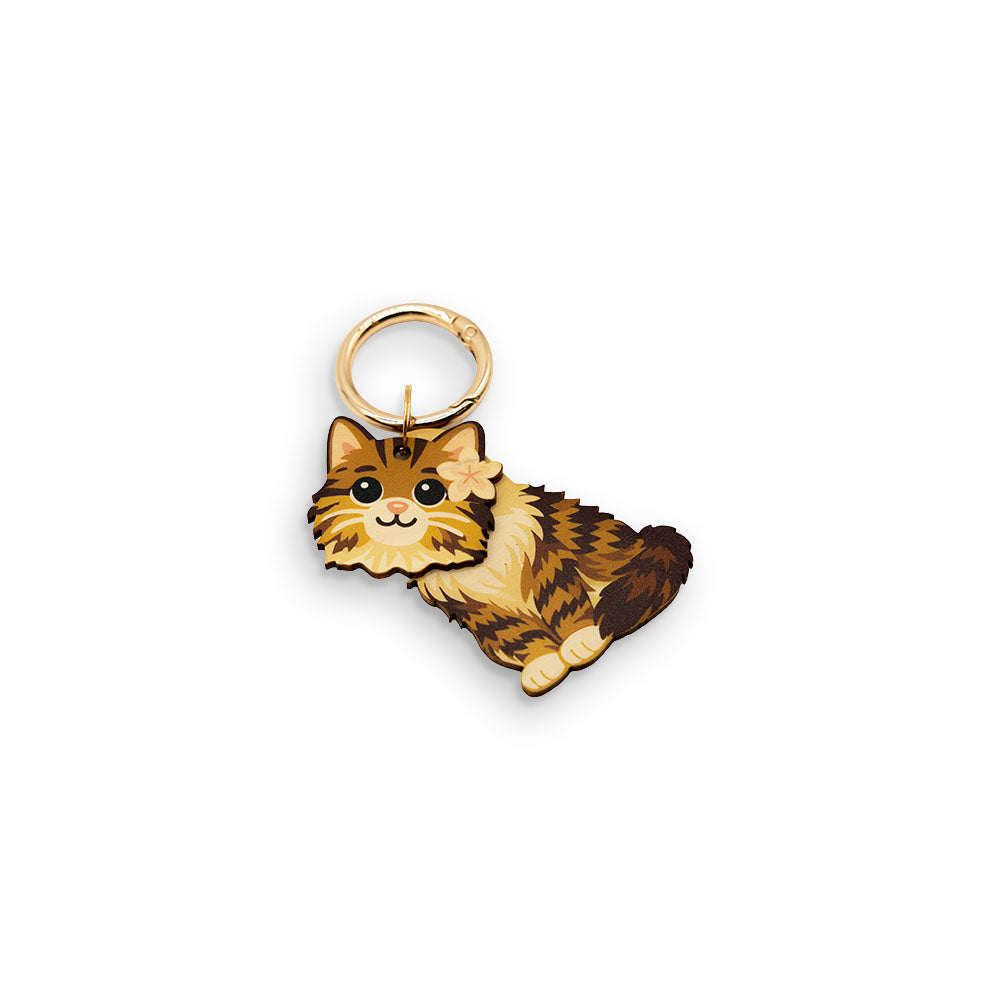 STRIPED CAT BAG CHARM