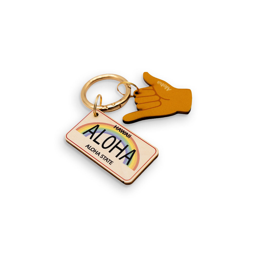 SHAKA LICENSE PLATE BAG CHARM