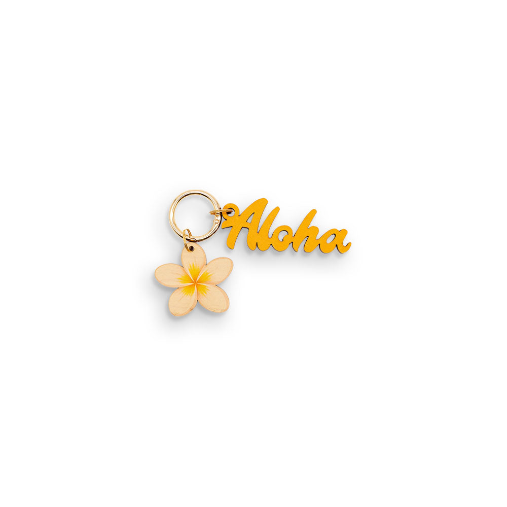 ALOHA PLUMERIA BAG CHARM