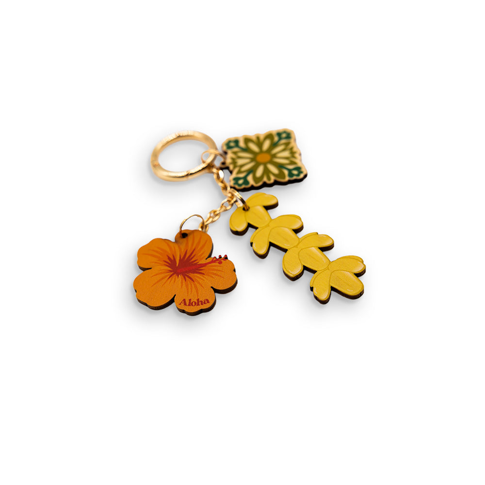 HIBISCUS PUAKENIKENI CHAIN BAG CHARM