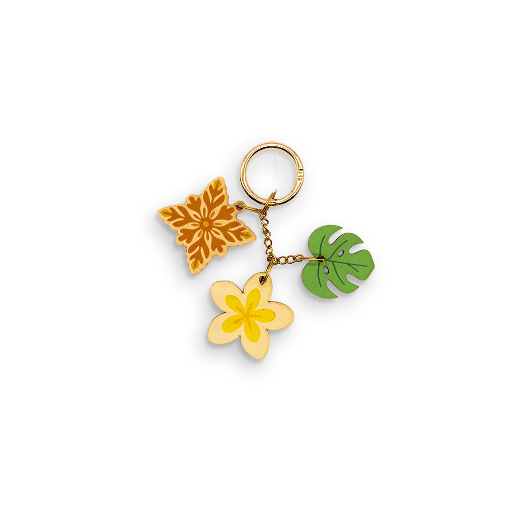 PLUMERIA MONSTERA CHAIN BAG CHARM