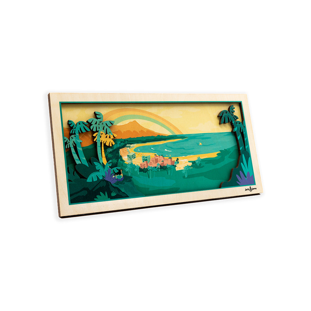 JACK RAINBOW OVER WAIKIKI LAYERED WALL ART