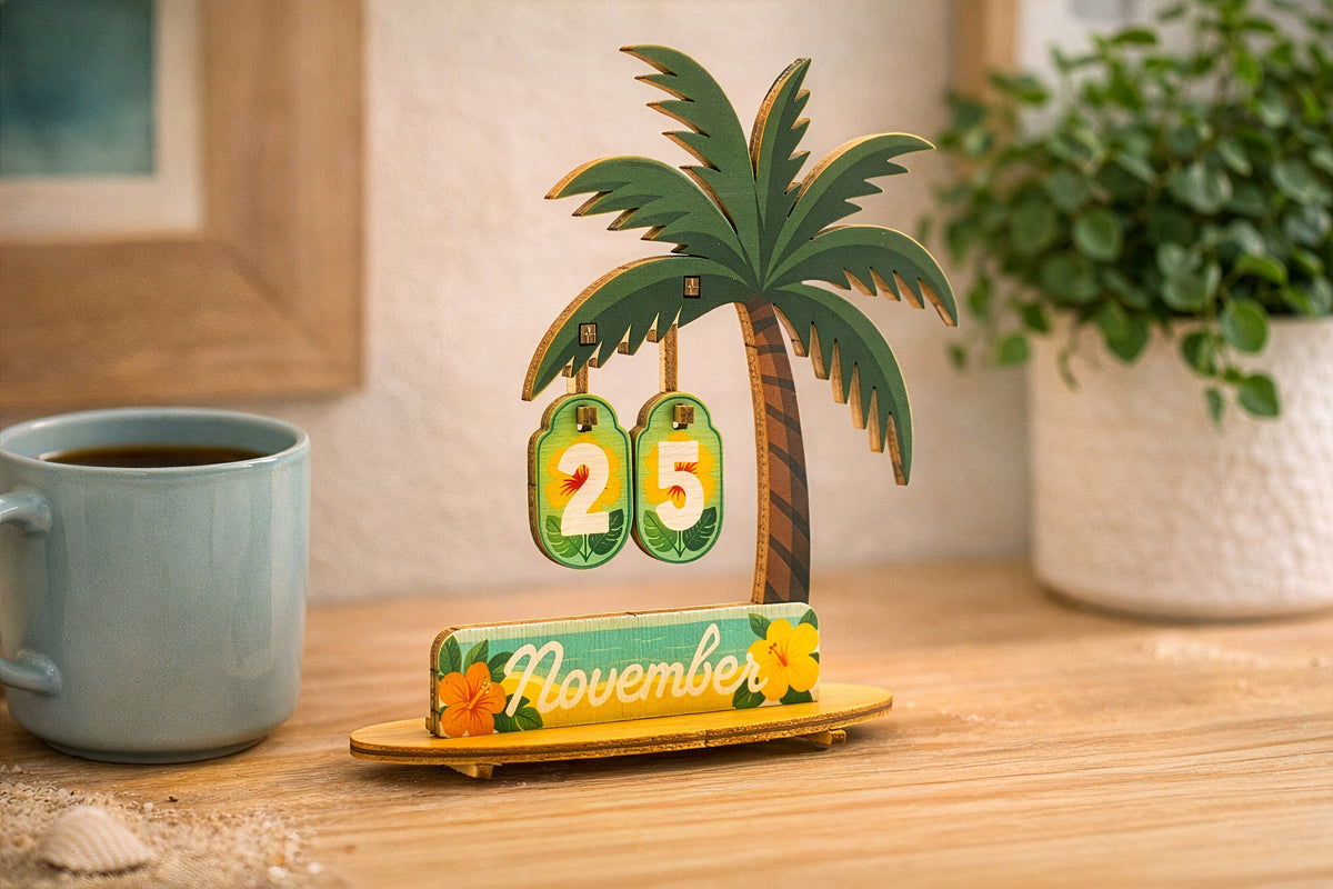 PALM TREE DESK CALENDAR