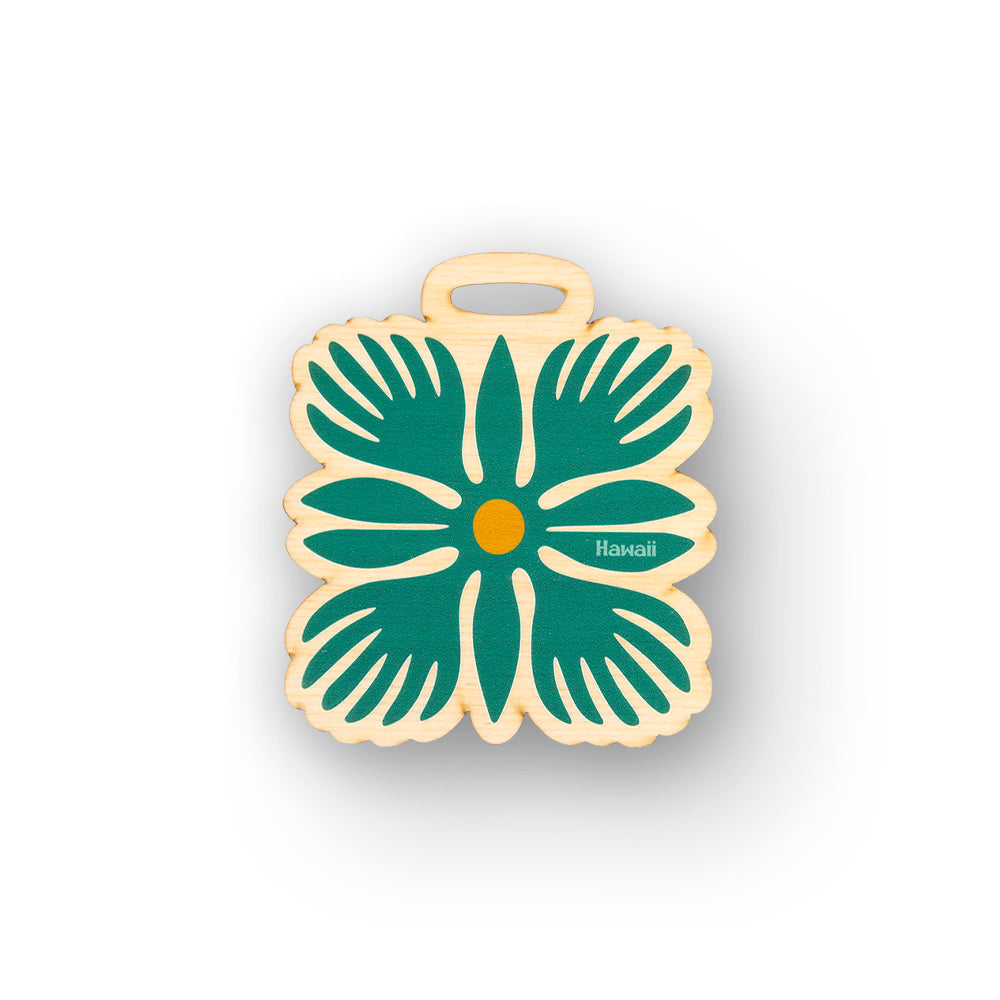 POLU QUILT WOOD BAG TAG