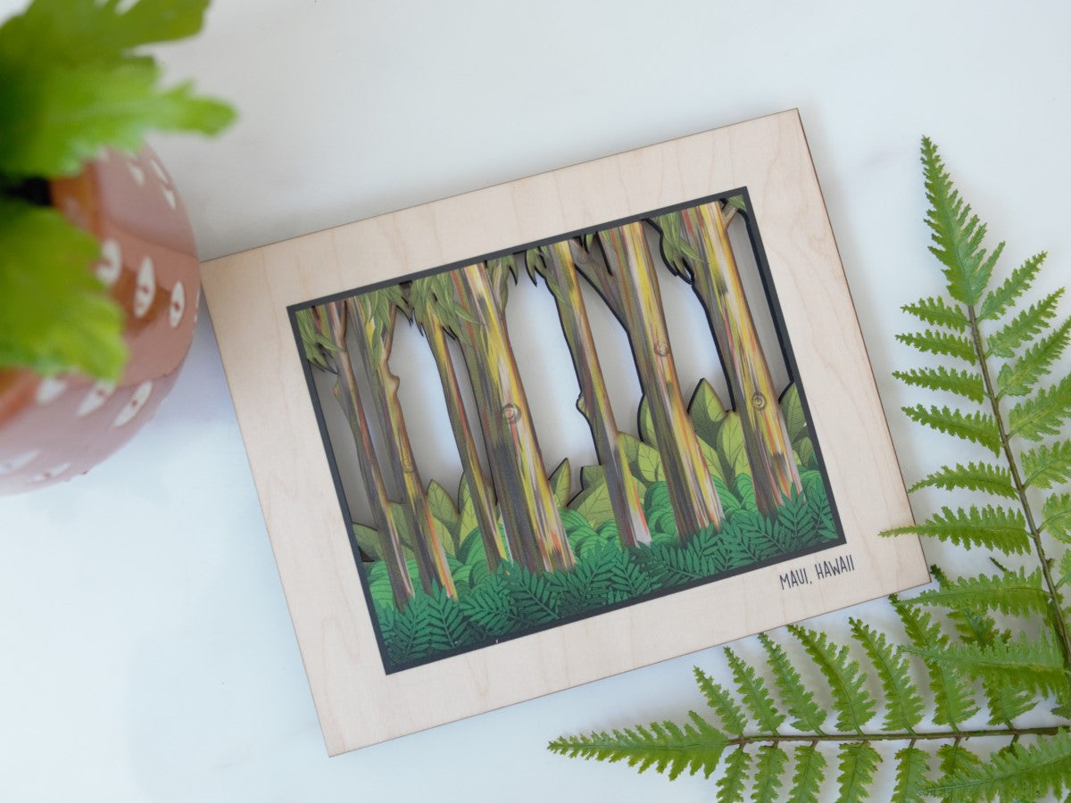 RAINBOW EUCALYPTUS MAUI WALL ART