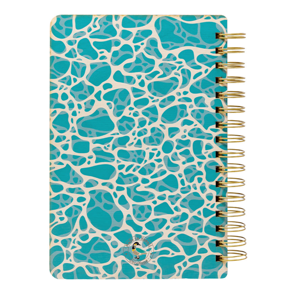 WAITING FOR WAVES WOOD NOTEBOOK