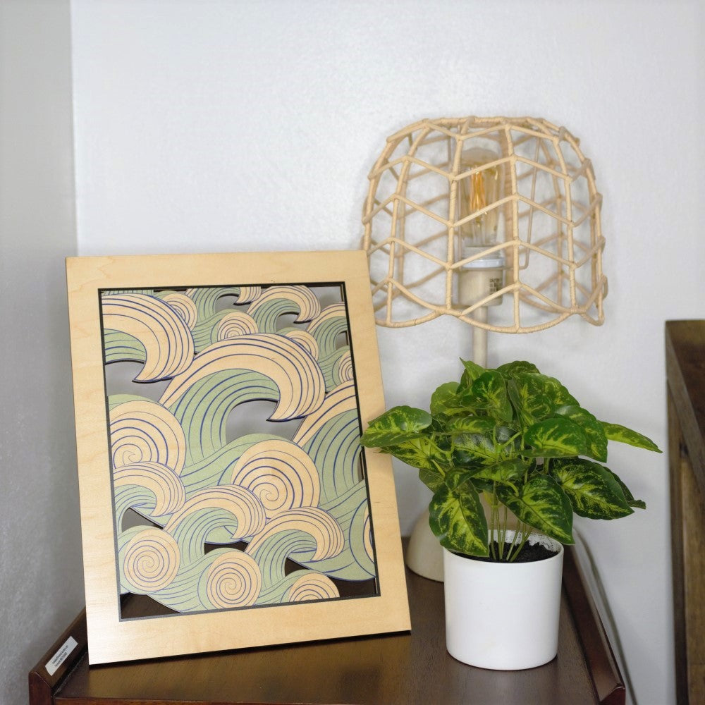 WAVE CUTOUT WALL ART
