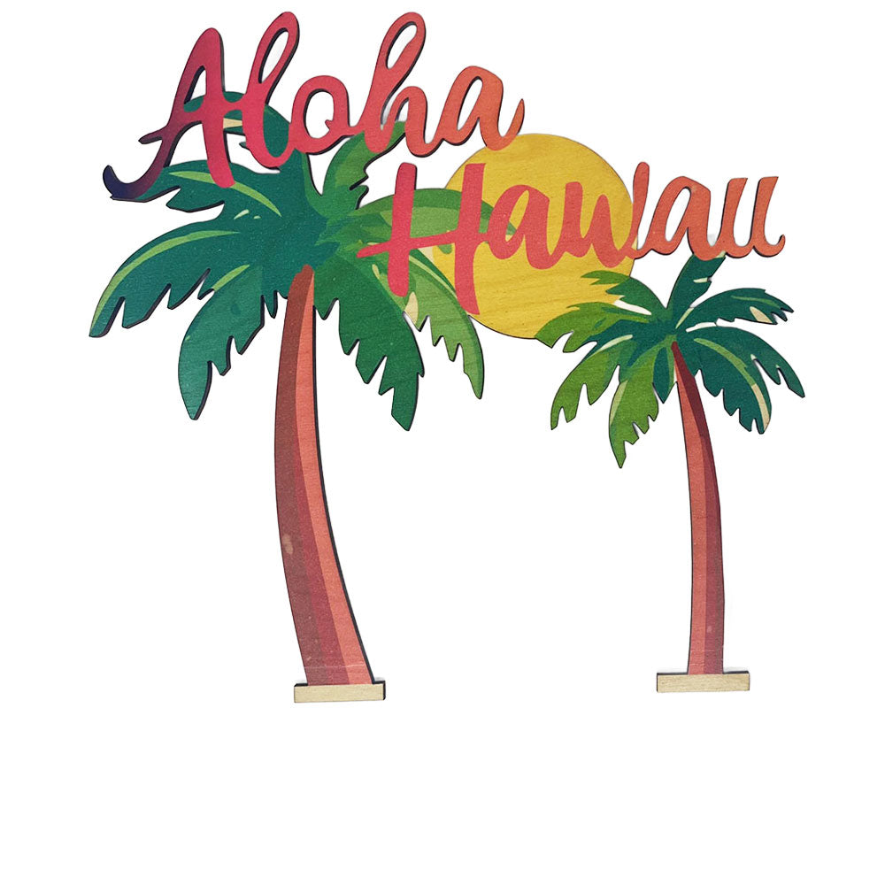 LBL-XXL ALOHA HAWAII PALM SIGN