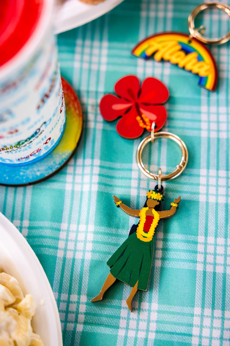 HIBISCUS HULA GIRL BAG CHARM