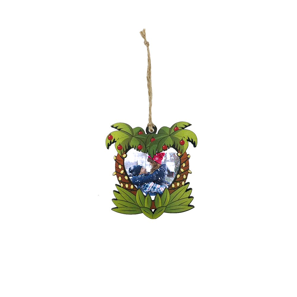 PALM TREE HEART FRAME ORNAMENT