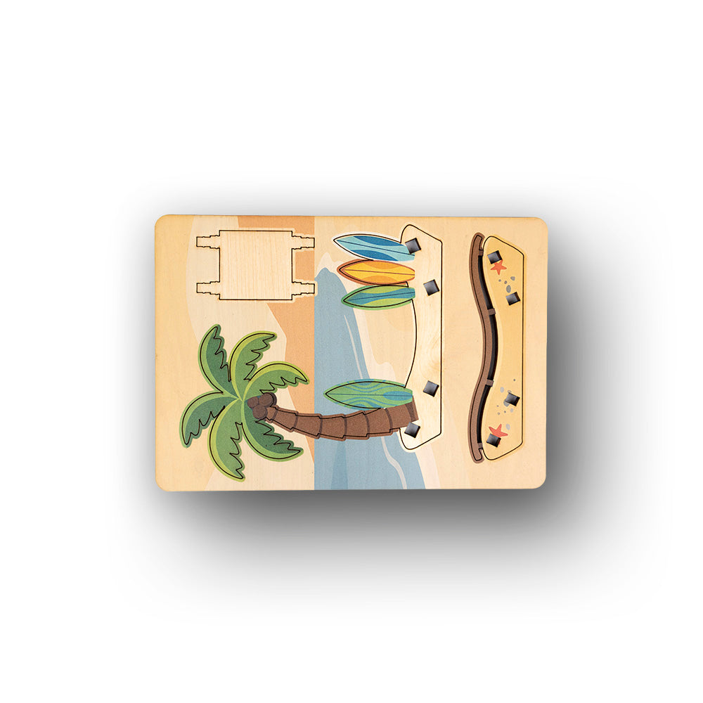 PALM TREE SURF COASTER SET