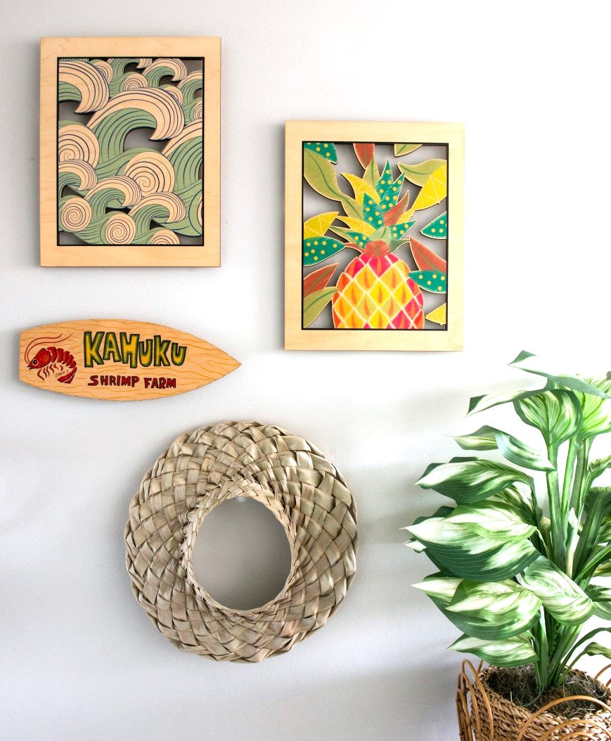 WAVE CUTOUT WALL ART