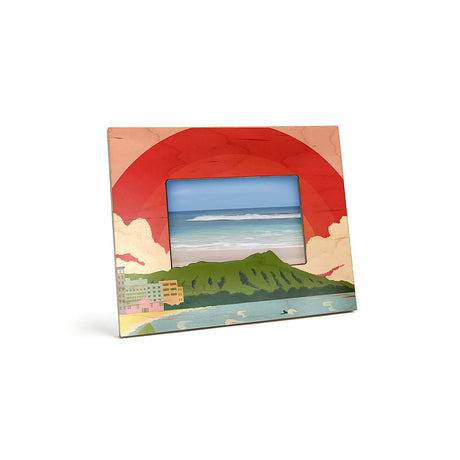 Diamond Head mid-century 4x6 picture frame