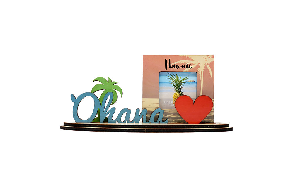 Ohana Means Family Longboard Letters fish set