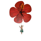 HIBISCUS HULA PENDULUM CLOCK