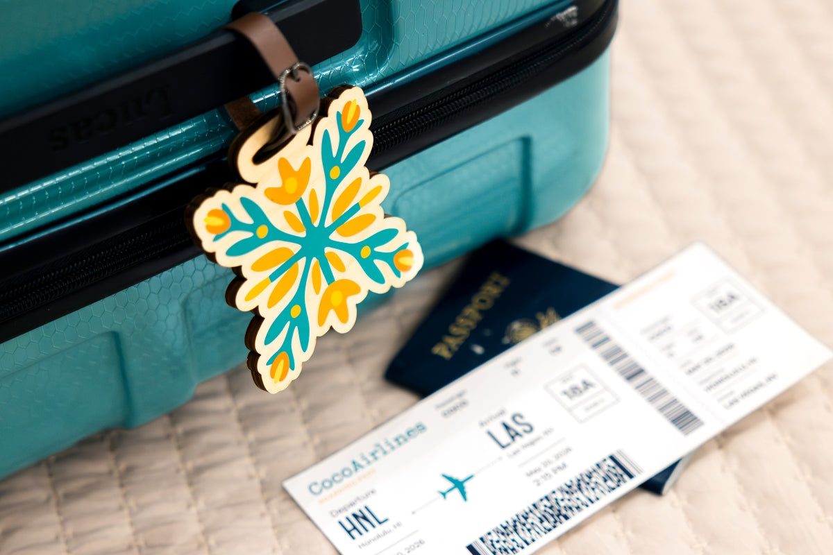 PUA MANU QUILT WOOD BAG TAG