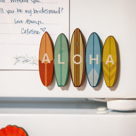 RETRO ALOHA SURFBOARDS MAGNET