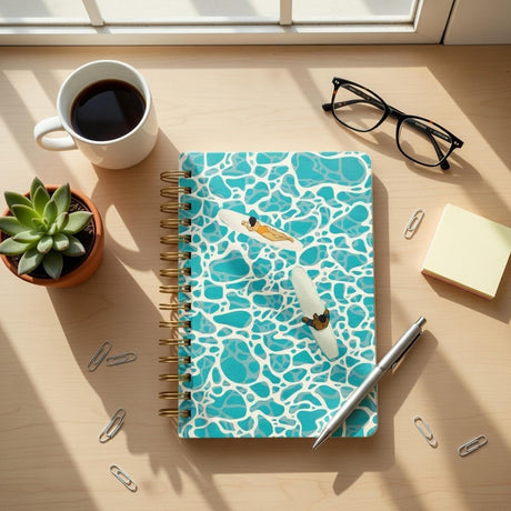 WAITING FOR WAVES WOOD NOTEBOOK