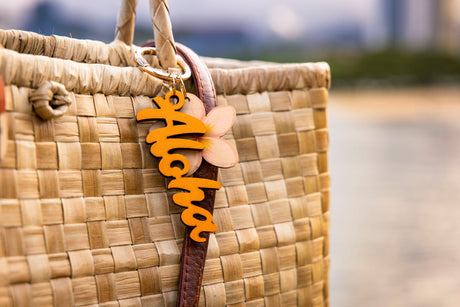 ALOHA PLUMERIA BAG CHARM