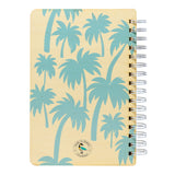 BLUE PALM PATTERN WOOD NOTEBOOK