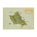 OAHU THE GATHERING PLACE MAP WOOD PUZZLE