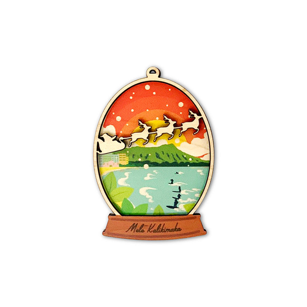 DIAMOND HEAD SNOWGLOBE ORNAMENT