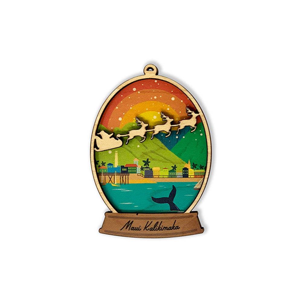 LAHAINA OCEAN SNOWGLOBE ORNAMENT