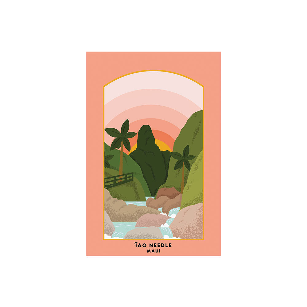 MAUI IAO NEEDLE PAPER PRINT