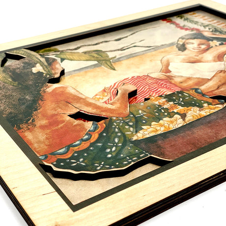 LOUNGING LEI LADIES LAYERED WALL ART
