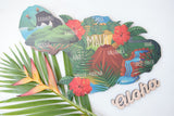 MAUI ISLE LANDMARK MAP CUTOUT WALL ART