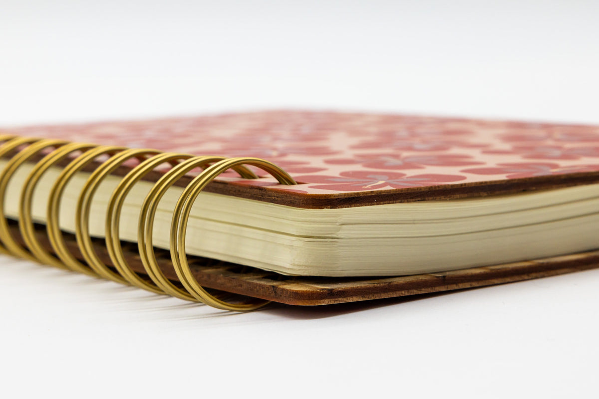 MOORE ALOHA HIBISCUS WOOD NOTEBOOK