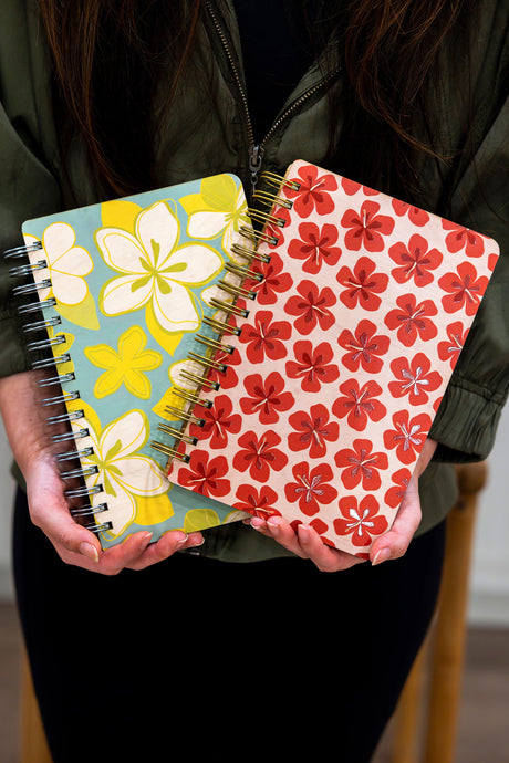 MOORE ALOHA HIBISCUS WOOD NOTEBOOK