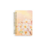 PINK PLUMERIAS WOOD NOTEBOOK