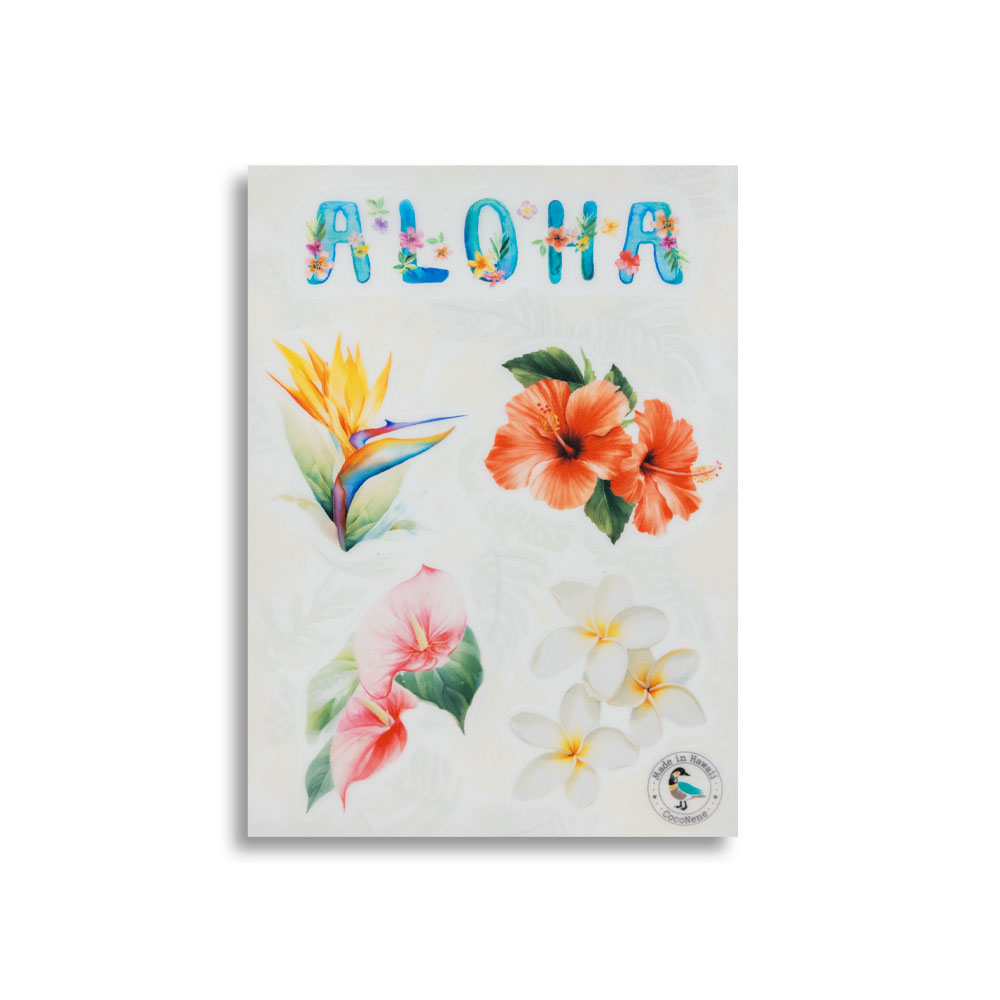 ISLAND FLORAL BLOOMS STICKER SET