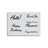 CHARMING SCRIPT GREETING MESSAGE STICKER SET